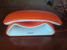 téléphone vintage orange Telefunken design 70' s 