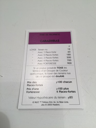 Carte caradhras pièce - carte,