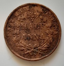Inde Half ANNA 1/2 East India Company 1835