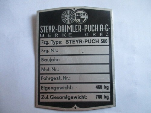 Panneau type fiat - fiat, steyer-