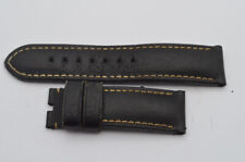 Officine Panerai Cuir Bracelet Noir 24MM pour Boucle 22MM Vintage