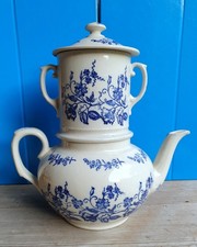 SAINT VALLIER TERRE DE FONTE GRANDE CAFETIÈRE À FILTRE PORCELAINE SAINT UZE