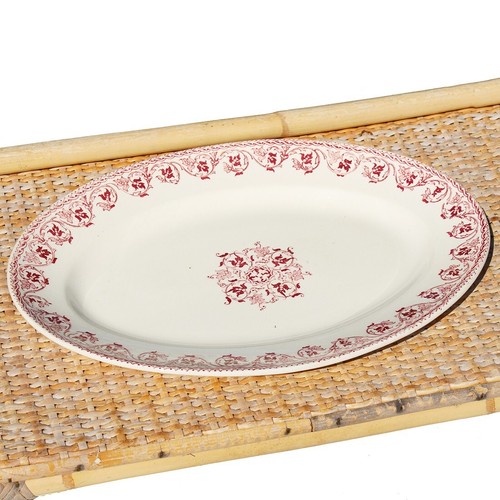 Ancien plat ovale en - plat,