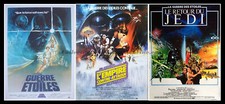 STAR WARS Lot 3 Affiches Cinema ROULEES 53 x 40 cm Movie Poster Retirages