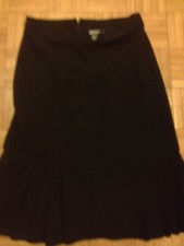 MARC JACOBS BLACK STRETCH WOOL SKIRT PLEATED DONNA KARAN DKNY 4 6 S M NEW TOP XS