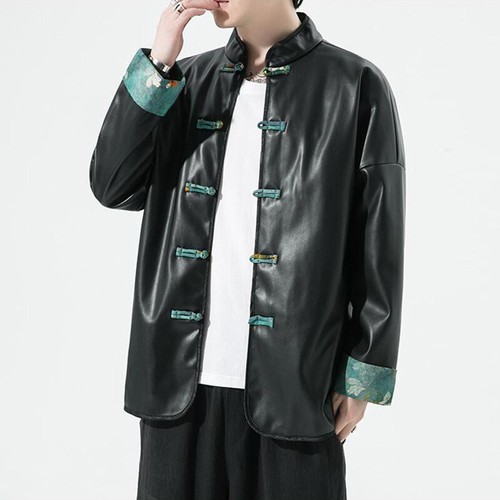 Hommes simili cuir - hommes, bouton