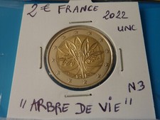 2 EURO FRANCE 2022 unc   " ARBRE DE VIE "  Ref. N 3  sous étui H B  ( 2 photos )