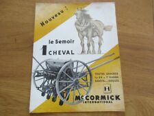  FEUILLET SEMOIR 1 CHEVAL  MC CORMICK 1950 MACHINE AGRICOLE 