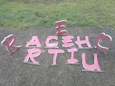 LETTRES D'ENSEIGNE EN ZINC ANCIENNES/DECO/DESING/LOFT-AU CHOIX