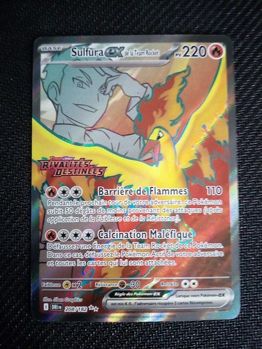 Carte pokémon sulfura - carte,