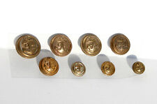 LOT 8 BOUTON UNIFORME - MILITAIRE MARINE ARMEE ANCRE OVALE - 12,14,18,20,21,23mm