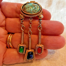 Broche cabochon breloques