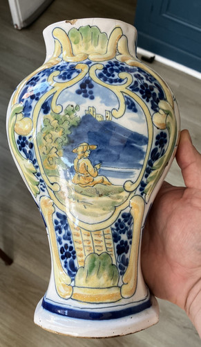Beau bas potiche faience - beau,