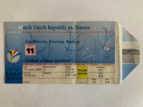 Ticket match euro 2000 16 - ticket,