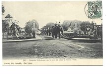 CAMBODGE  CARAVANE D ELEPHANTS SUR LE PONT DU TRESOR A PNOM PENH
