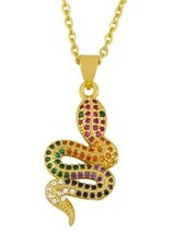 Collier Serpent rainbow -