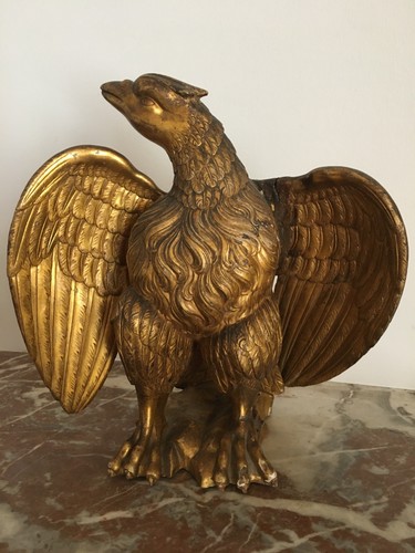 Aigle bois sculpté - bois, doré
