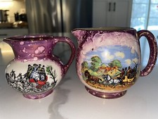 Two lustreware pitchers - two,