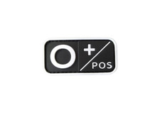 Patch Groupe sanguin O+  Noir