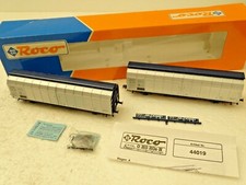 ROCO ( 44019 ) COUPLAGE 2 WAGONS A PAROIES COULISSANTES DE LA OBB  EN BOITE   HO