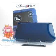 【Excellent】DUAL IPS Nintendo New 3DS LL XL Metallic Blue Console Japonaise ve...