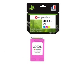 300XL fabriqué en France, 1 Cartouche d'encre compatible pour HP 300 XL Couleur