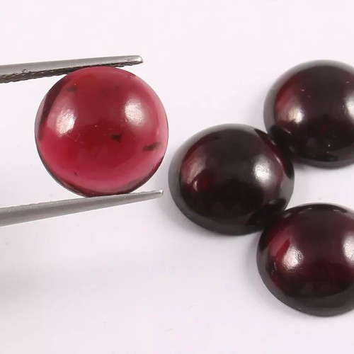 Cabochons ronds grenat