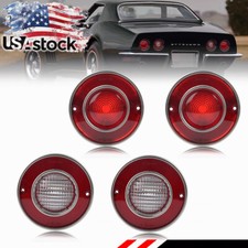 4PCS Red Lens Rear Tail Light