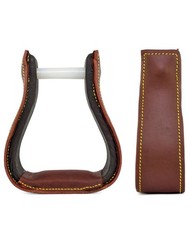 Etriers western en cuir avec