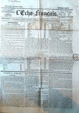 Vieux Journal - L'Echo Français Journal Quotidien - 16ème ANNEE 1844 Le progrès