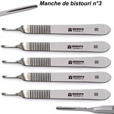 Manche de Scalpel Chirurgical Bistouri N° 3 Acier Inoxydable Instrument Médical