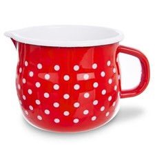 Mug Émaillé Rouge à Pois avec Bec Verseur 1,9L Orion