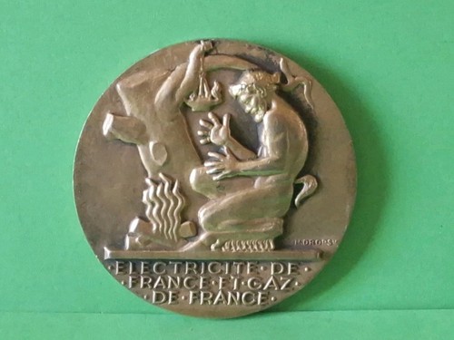Ancienne médaille edf gdf - médaille, edf/gdf