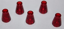 5 x Lego TrRed Cone ref 4589 sets 1968 6884 6988 6941 6825 6985 9754 7252 7670