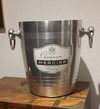 Seau à champagne "Mercier" en aluminium signé Argit - 21,5cm de haut