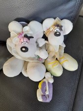 VINTAGE 1990 LOT DIDDL DIDDLINA  PELUCHE 20 CM + PELUCHE  17 CM + BOUGIE 9 ANS