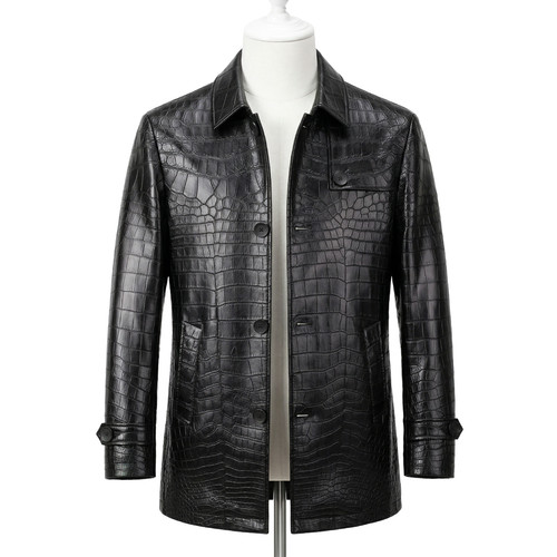 Manteau homme noir - , cuir