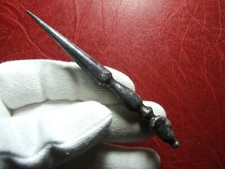 Antique Silver fibula brooch goat head to identify