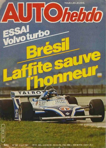 Auto hebdo 260 - n°260, 03/04/1981