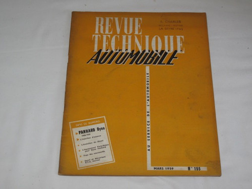 Revue technique panhard - panhard, dyna