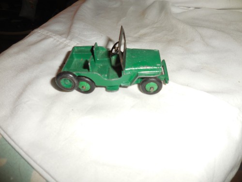 Vintage dinky green jeep - vintage,
