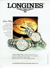 Publicité Advertising 079  1995  montres golden Wing par Longines