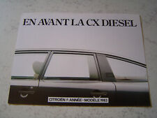 Catalogue publicitaire Citroen CX diesel Pallas limousine 25D 1983 6 pages