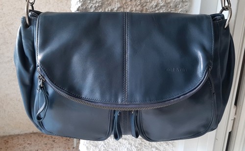 Sac cuir bleu lola - cuir,