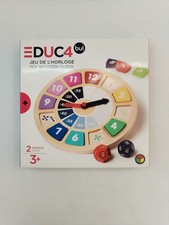 Jeu de l'horloge en bois