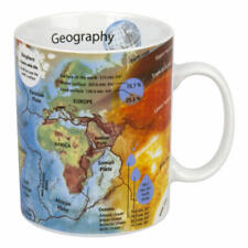 Könitz Geography Knowledge Mug Mug anglais Mug à café Porcelaine 460ml