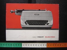 Mode d'emploi Notice Guide Manuel MACHINE a ECRIRE FACIT Electric