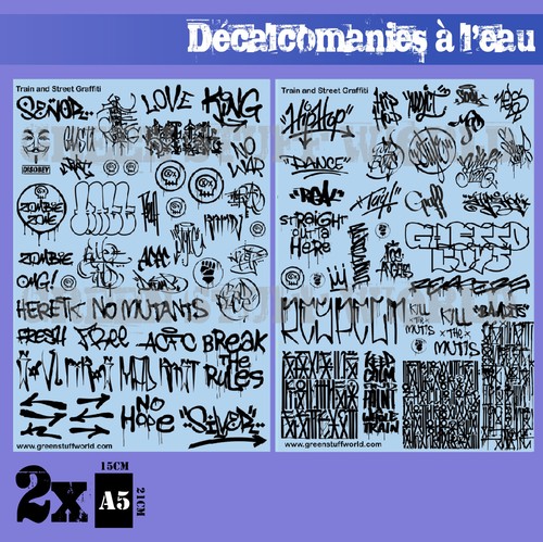 Decalcomanies eau mix - a, l'eau