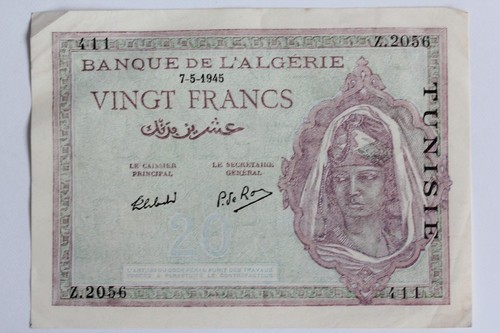 Billet francs algérie 7 - algérie,