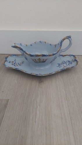 Sauciere gallé faience nancy - sauciere,